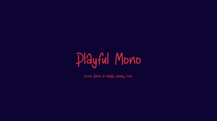 Playful Mono Font