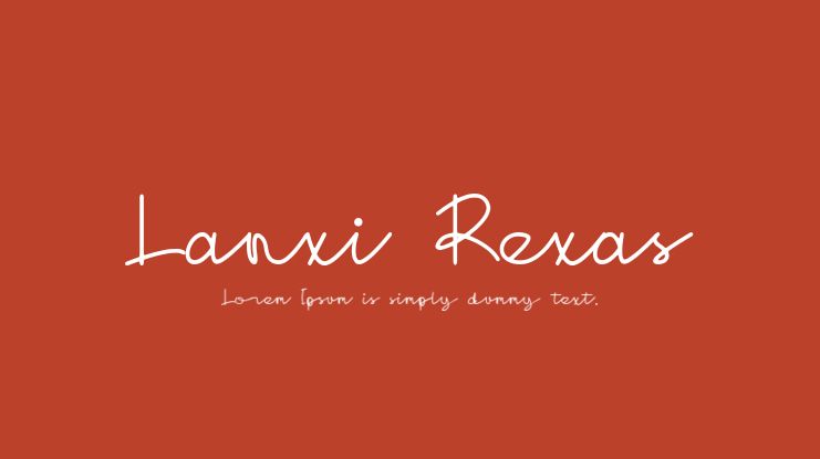 Lanxi Rexas Font