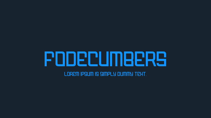 FODECUMBERS Font Family