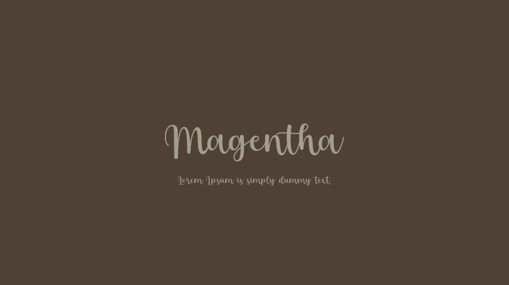Magentha Font Family