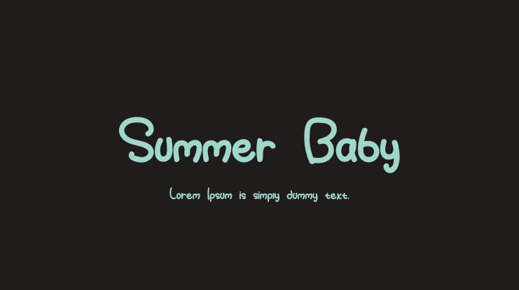Summer Baby Font