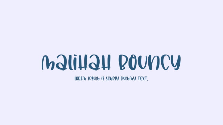 Malihah Bouncy Font