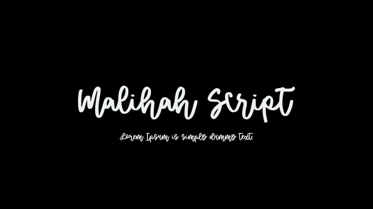 Malihah Script Font