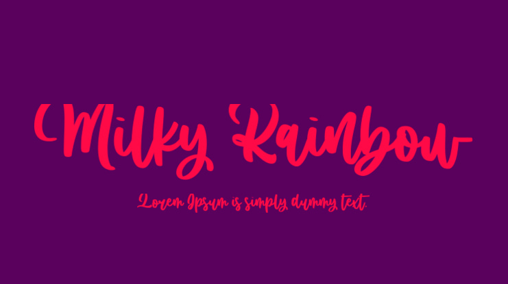 Milky Rainbow Font