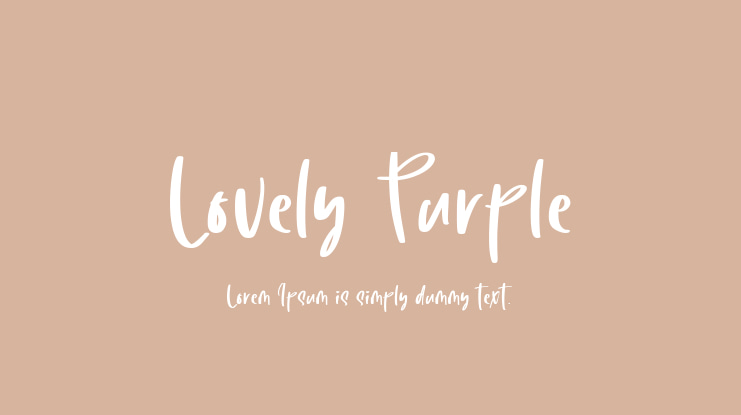 Lovely Purple Font