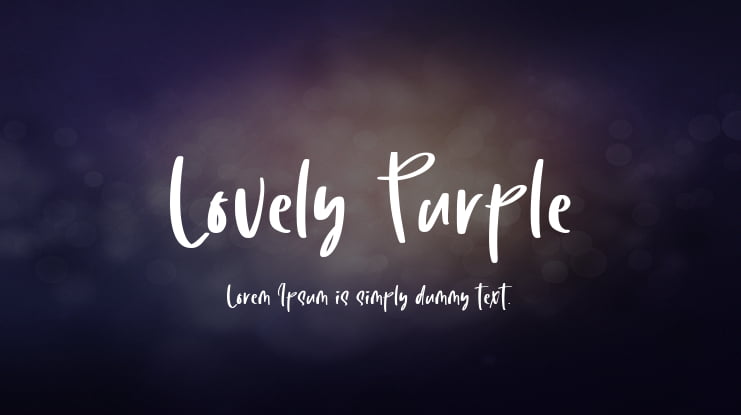 Lovely Purple Font