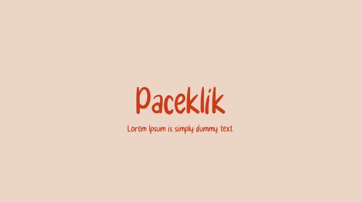 Paceklik Font