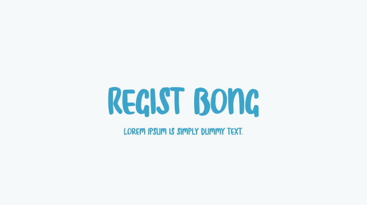 Regist Bong Font
