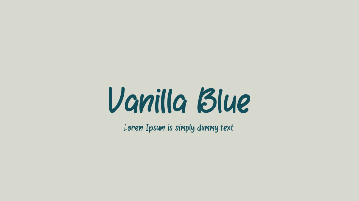 Vanilla Blue Font