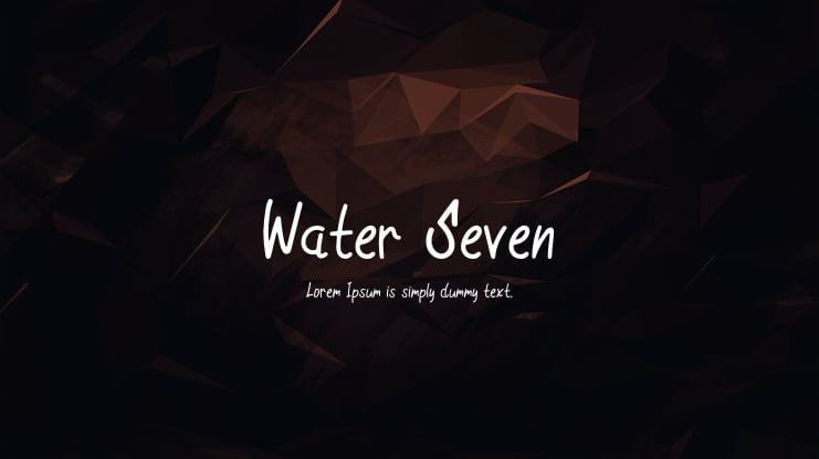 Water Seven Font