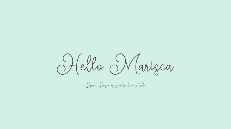Hello Marisca Font Family