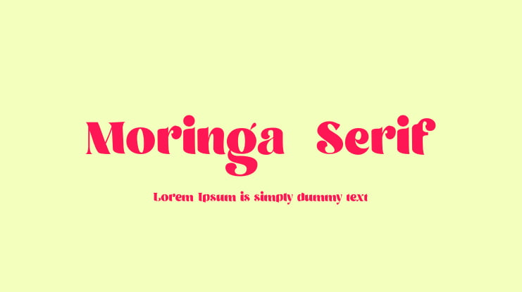Moringa  Serif Font