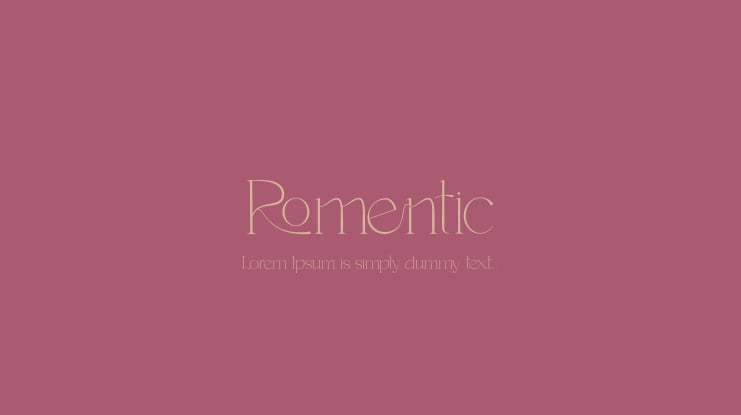 Romentic Font