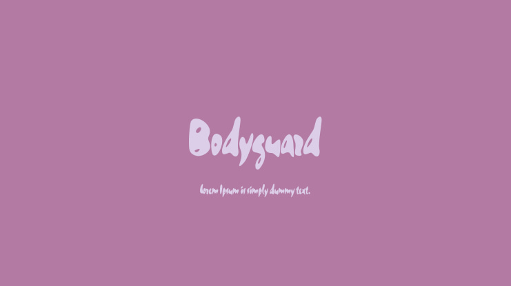 Bodyguard Font