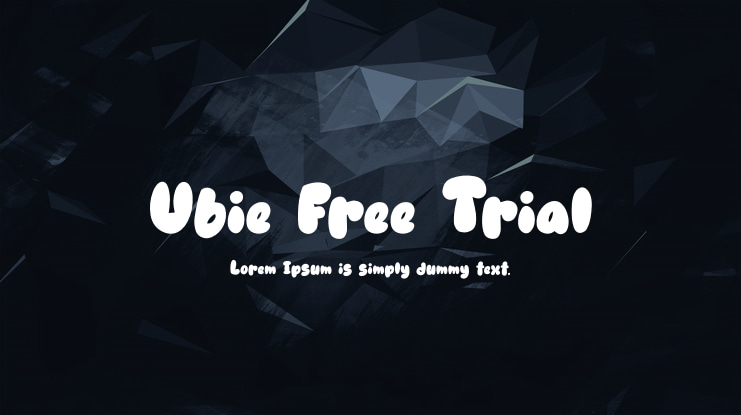 Ubie Free Trial Font