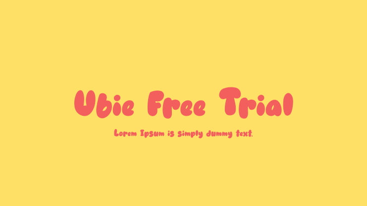 Ubie Free Trial Font