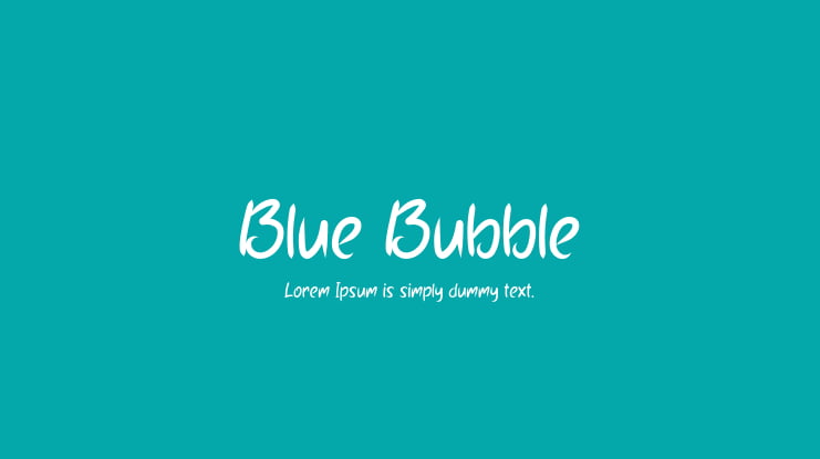 Blue Bubble Font