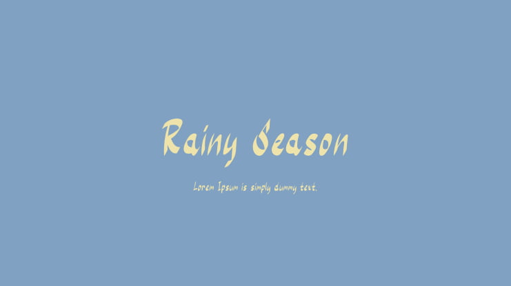 Rainy Season Font