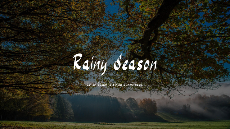 Rainy Season Font