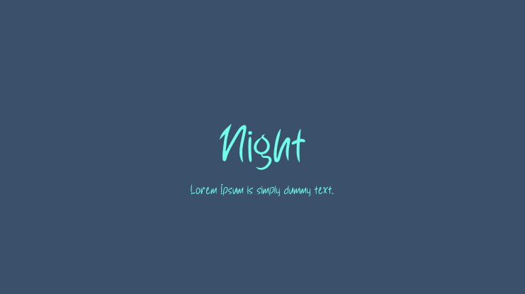 Night Font