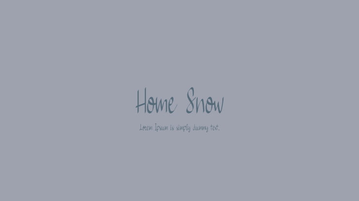 Home Snow Font