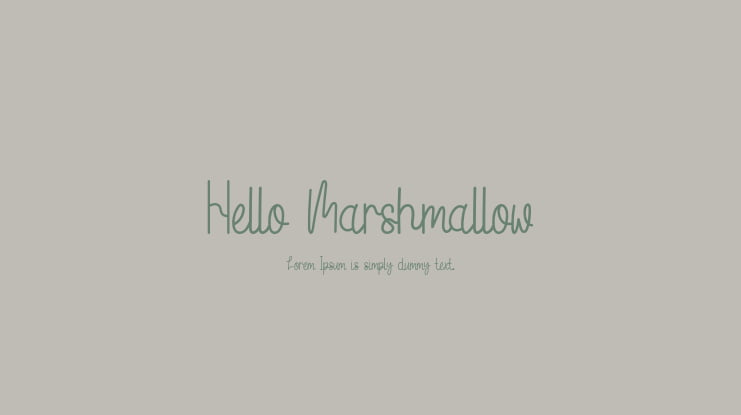 Hello Marshmallow Font