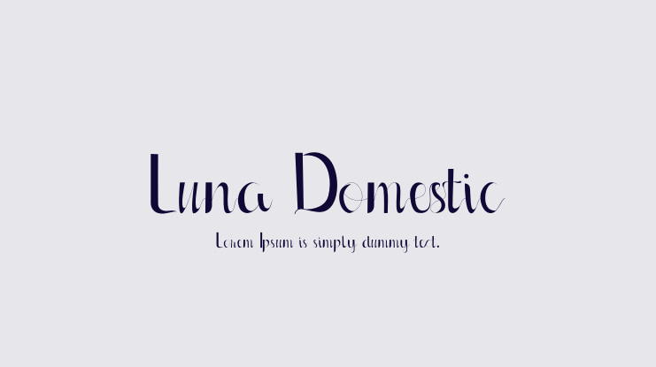 Luna Domestic Font