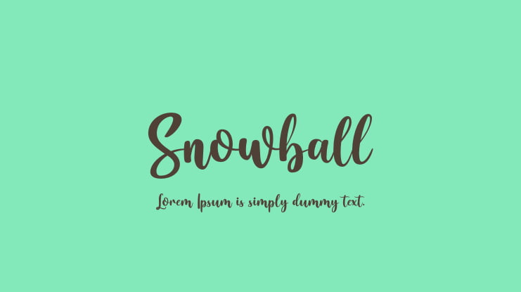 Snowball Font