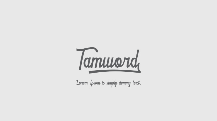 Tamword Font