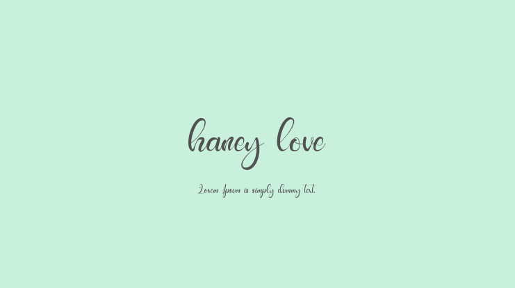 haney love Font