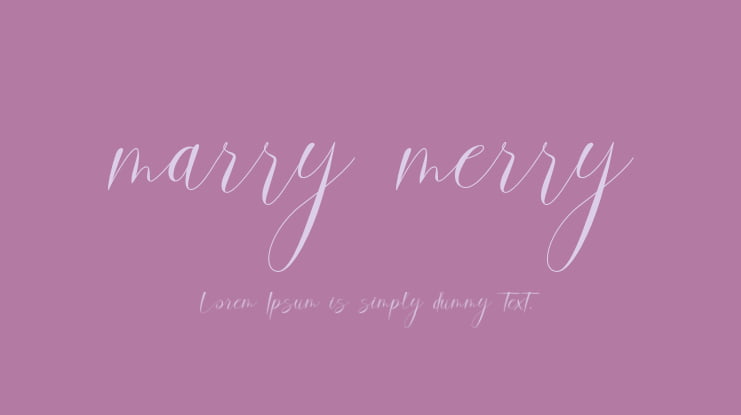 marry merry Font