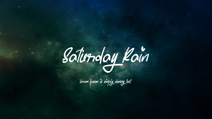 Saturday Rain Font