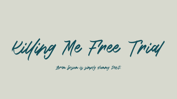 Killing Me Free Trial Font