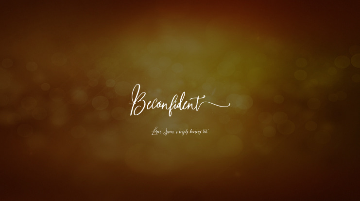 Beconfident Font