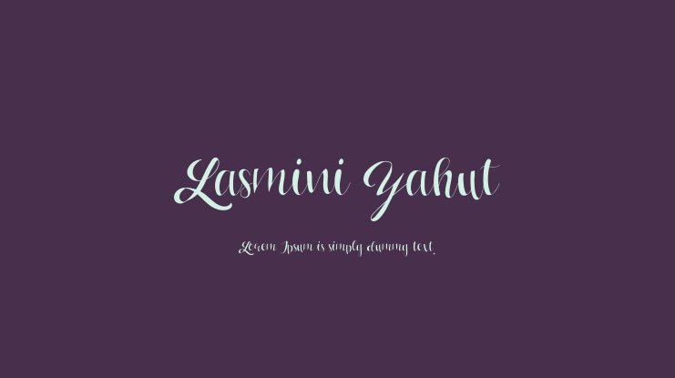 Lasmini Yahut Font