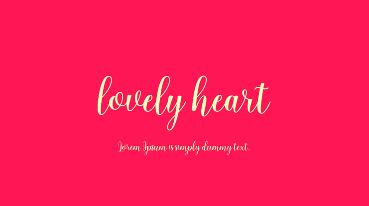 lovely heart Font