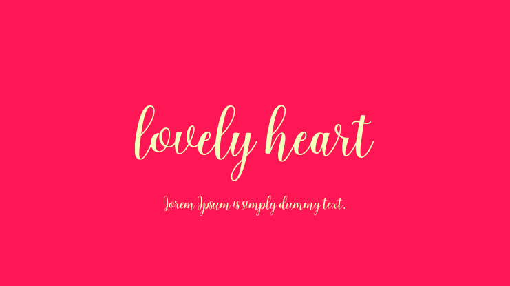 lovely heart Font