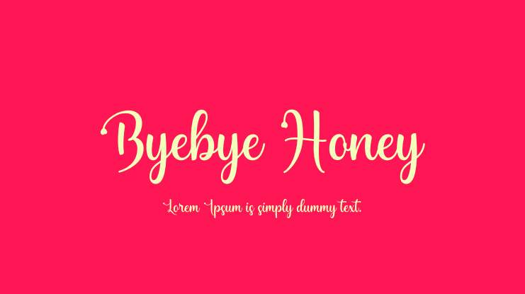 Byebye Honey Font
