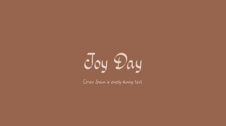 Joy Day Font