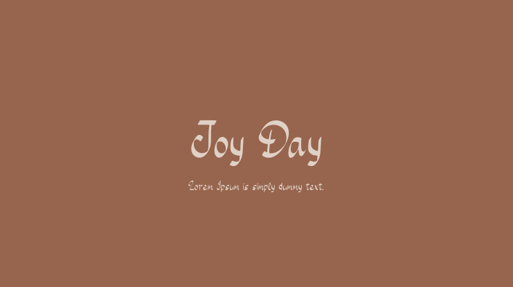 Joy Day Font