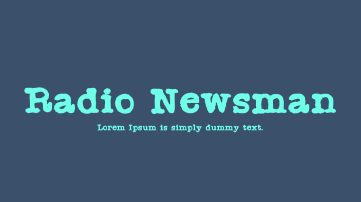 Radio Newsman Font