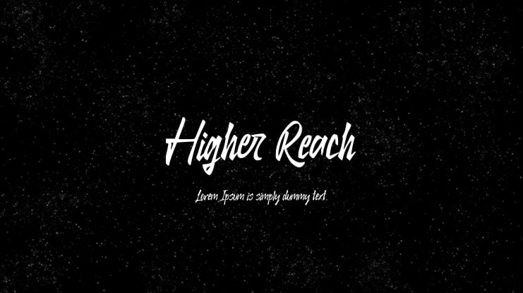 Higher Reach Font