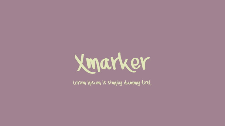 Xmarker Font