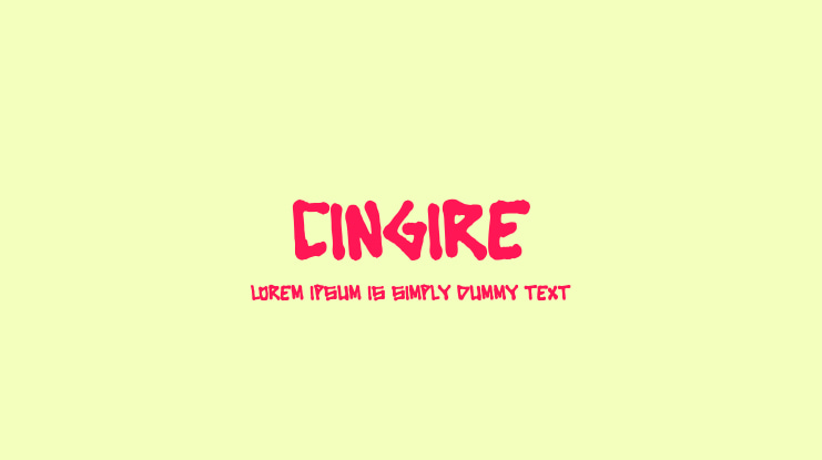 Cingire Font