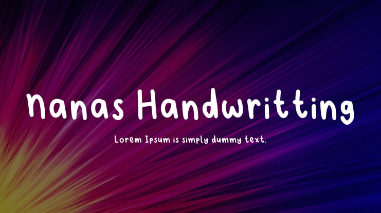 Nanas Handwritting Font