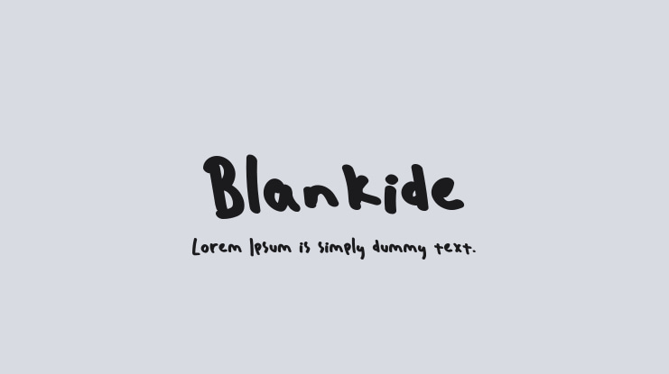 Blankide Font