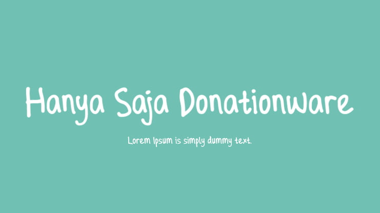 Hanya Saja Donationware Font