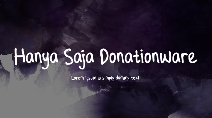 Hanya Saja Donationware Font