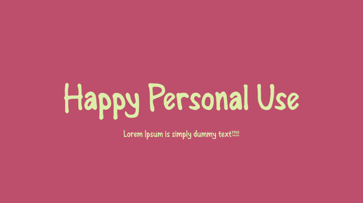 Happy Personal Use Font