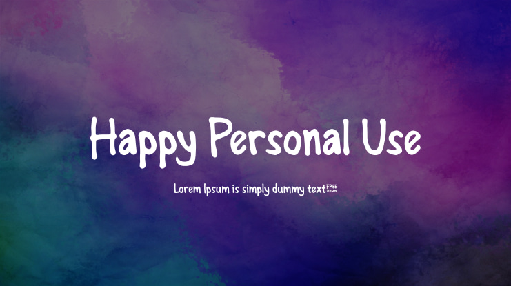 Happy Personal Use Font